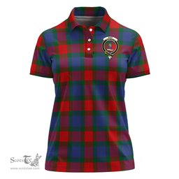 Scottish Mar Clan Tartan Polo Shirt with Family Crest For Women, Women's Scottish Polo Shirt Scottish Plaid Tartan Plaid - ScotsTee - scotstee.com