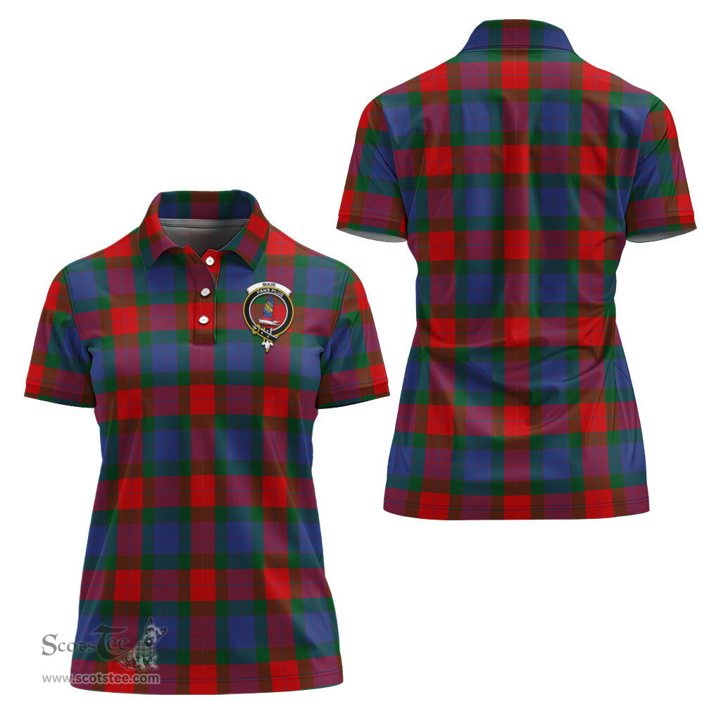 Scottish Mar Clan Tartan Polo Shirt with Family Crest For Women, Women's Scottish Polo Shirt Scottish Plaid Tartan Plaid - ScotsTee - scotstee.com