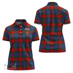 Scottish Mar Clan Tartan Polo Shirt with Family Crest For Women, Women's Scottish Polo Shirt Scottish Plaid Tartan Plaid - ScotsTee - scotstee.com