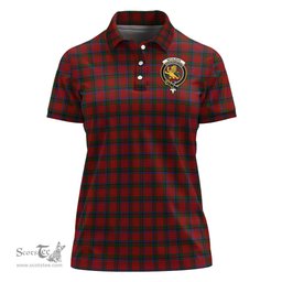 Scottish Nicolson Clan Tartan Polo Shirt with Family Crest For Women, Women's Scottish Polo Shirt Scottish Plaid Tartan Plaid - ScotsTee - scotstee.com