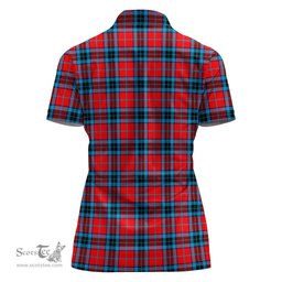 Scottish MacTavish Modern Clan Tartan Polo Shirt For Women, Women's Scottish Polo Shirt Scottish Plaid Tartan Plaid - ScotsTee - scotstee.com