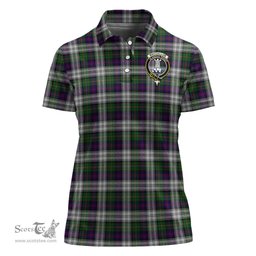 Scottish MacCallum Dress Clan Tartan Polo Shirt with Family Crest For Women, Women's Scottish Polo Shirt Scottish Plaid Tartan Plaid - ScotsTee - scotstee.com