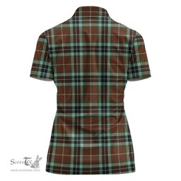 Scottish Thomson Hunting Modern Clan Tartan Polo Shirt For Women, Women's Scottish Polo Shirt Scottish Plaid Tartan Plaid - ScotsTee - scotstee.com