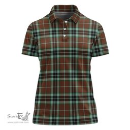 Scottish Thomson Hunting Modern Clan Tartan Polo Shirt For Women, Women's Scottish Polo Shirt Scottish Plaid Tartan Plaid - ScotsTee - scotstee.com