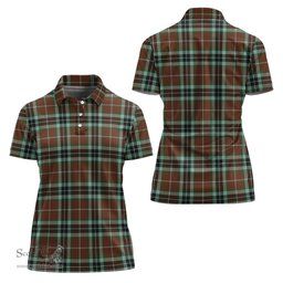 Scottish Thomson Hunting Modern Clan Tartan Polo Shirt For Women, Women's Scottish Polo Shirt Scottish Plaid Tartan Plaid - ScotsTee - scotstee.com