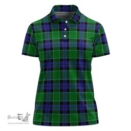 Scottish Monteith Clan Tartan Polo Shirt For Women, Women's Scottish Polo Shirt Scottish Plaid Tartan Plaid - ScotsTee - scotstee.com