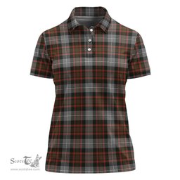 Scottish MacRae Hunting Weathered Clan Tartan Polo Shirt For Women, Women's Scottish Polo Shirt Scottish Plaid Tartan Plaid - ScotsTee - scotstee.com