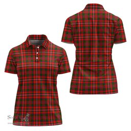 Scottish MacKinnon Modern Clan Tartan Polo Shirt For Women, Women's Scottish Polo Shirt Scottish Plaid Tartan Plaid - ScotsTee - scotstee.com