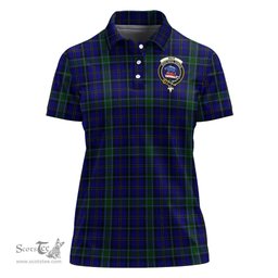 Scottish Weir Clan Tartan Polo Shirt with Family Crest For Women, Women's Scottish Polo Shirt Scottish Plaid Tartan Plaid - ScotsTee - scotstee.com