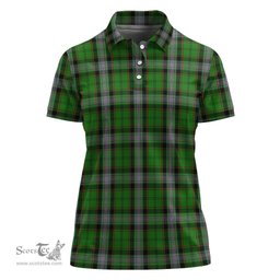 Scottish Moss Clan Tartan Polo Shirt For Women, Women's Scottish Polo Shirt Scottish Plaid Tartan Plaid - ScotsTee - scotstee.com
