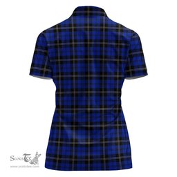 Scottish Swan Clan Tartan Polo Shirt For Women, Women's Scottish Polo Shirt Scottish Plaid Tartan Plaid - ScotsTee - scotstee.com