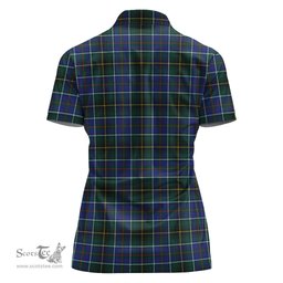 Scottish MacInnes Modern Clan Tartan Polo Shirt with Family Crest For Women, Women's Scottish Polo Shirt Scottish Plaid Tartan Plaid - ScotsTee - scotstee.com