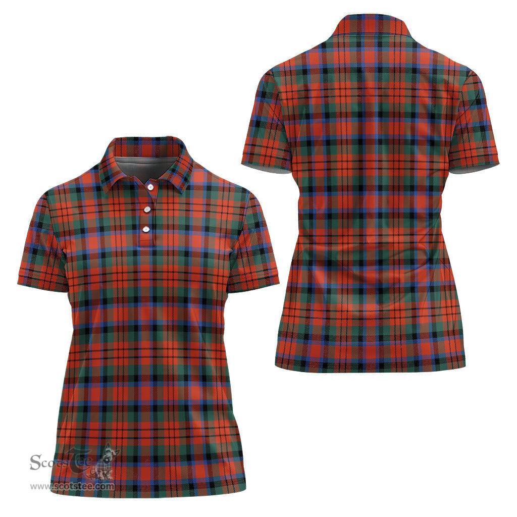 Scottish MacDuff Ancient Clan Tartan Polo Shirt For Women, Women's Scottish Polo Shirt Scottish Plaid Tartan Plaid - ScotsTee - scotstee.com