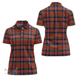 Scottish MacDuff Ancient Clan Tartan Polo Shirt For Women, Women's Scottish Polo Shirt Scottish Plaid Tartan Plaid - ScotsTee - scotstee.com