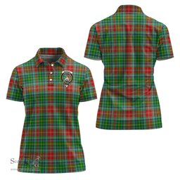 Scottish Muirhead Clan Tartan Polo Shirt with Family Crest For Women, Women's Scottish Polo Shirt Scottish Plaid Tartan Plaid - ScotsTee - scotstee.com