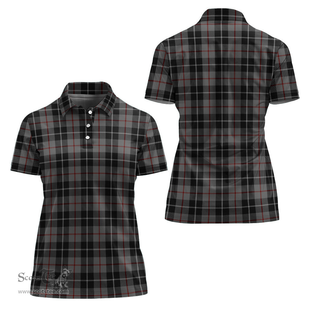 Scottish Thompson Grey Clan Tartan Polo Shirt For Women, Women's Scottish Polo Shirt Scottish Plaid Tartan Plaid - ScotsTee - scotstee.com
