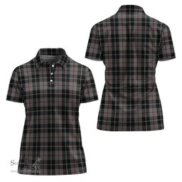 Scottish Thompson Grey Clan Tartan Polo Shirt For Women, Women's Scottish Polo Shirt Scottish Plaid Tartan Plaid - ScotsTee - scotstee.com