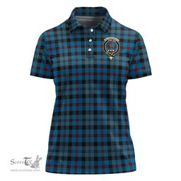 Scottish MacCorquodale Clan Tartan Polo Shirt with Family Crest For Women, Women's Scottish Polo Shirt Scottish Plaid Tartan Plaid - ScotsTee - scotstee.com