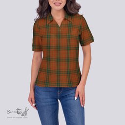 Scottish Wolfe Clan Tartan Polo Shirt For Women, Women's Scottish Polo Shirt Scottish Plaid Tartan Plaid - ScotsTee - scotstee.com