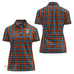 Scottish MacLachlan Ancient Clan Tartan Polo Shirt with Family Crest For Women, Women's Scottish Polo Shirt Scottish Plaid Tartan Plaid - ScotsTee - scotstee.com