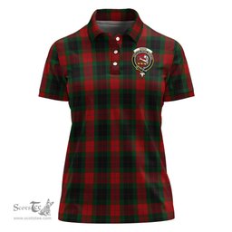 Scottish Skene of Cromar Black Clan Tartan Polo Shirt with Family Crest For Women, Women's Scottish Polo Shirt Scottish Plaid Tartan Plaid - ScotsTee - scotstee.com
