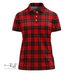Scottish Wallace Weathered Clan Tartan Polo Shirt For Women, Women's Scottish Polo Shirt Scottish Plaid Tartan Plaid - ScotsTee - scotstee.com