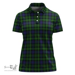 Scottish Rollo Clan Tartan Polo Shirt For Women, Women's Scottish Polo Shirt Scottish Plaid Tartan Plaid - ScotsTee - scotstee.com