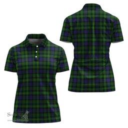 Scottish Rollo Clan Tartan Polo Shirt For Women, Women's Scottish Polo Shirt Scottish Plaid Tartan Plaid - ScotsTee - scotstee.com