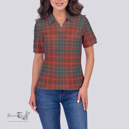 Scottish MacDougall Ancient Clan Tartan Polo Shirt For Women, Women's Scottish Polo Shirt Scottish Plaid Tartan Plaid - ScotsTee - scotstee.com