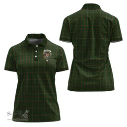 Scottish MacKinnon Hunting Clan Tartan Polo Shirt with Family Crest For Women, Women's Scottish Polo Shirt Scottish Plaid Tartan Plaid - ScotsTee - scotstee.com