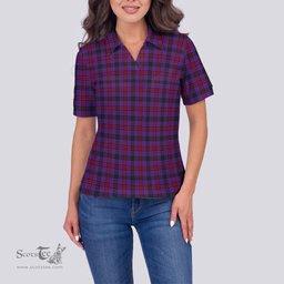 Scottish Montgomery Modern Clan Tartan Polo Shirt For Women, Women's Scottish Polo Shirt Scottish Plaid Tartan Plaid - ScotsTee - scotstee.com