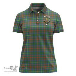 Scottish MacKintosh Hunting Ancient Clan Tartan Polo Shirt with Family Crest For Women, Women's Scottish Polo Shirt Scottish Plaid Tartan Plaid - ScotsTee - scotstee.com
