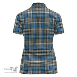 Scottish Napier Ancient Clan Tartan Polo Shirt For Women, Women's Scottish Polo Shirt Scottish Plaid Tartan Plaid - ScotsTee - scotstee.com