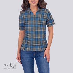 Scottish Napier Ancient Clan Tartan Polo Shirt For Women, Women's Scottish Polo Shirt Scottish Plaid Tartan Plaid - ScotsTee - scotstee.com
