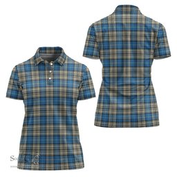 Scottish Napier Ancient Clan Tartan Polo Shirt For Women, Women's Scottish Polo Shirt Scottish Plaid Tartan Plaid - ScotsTee - scotstee.com