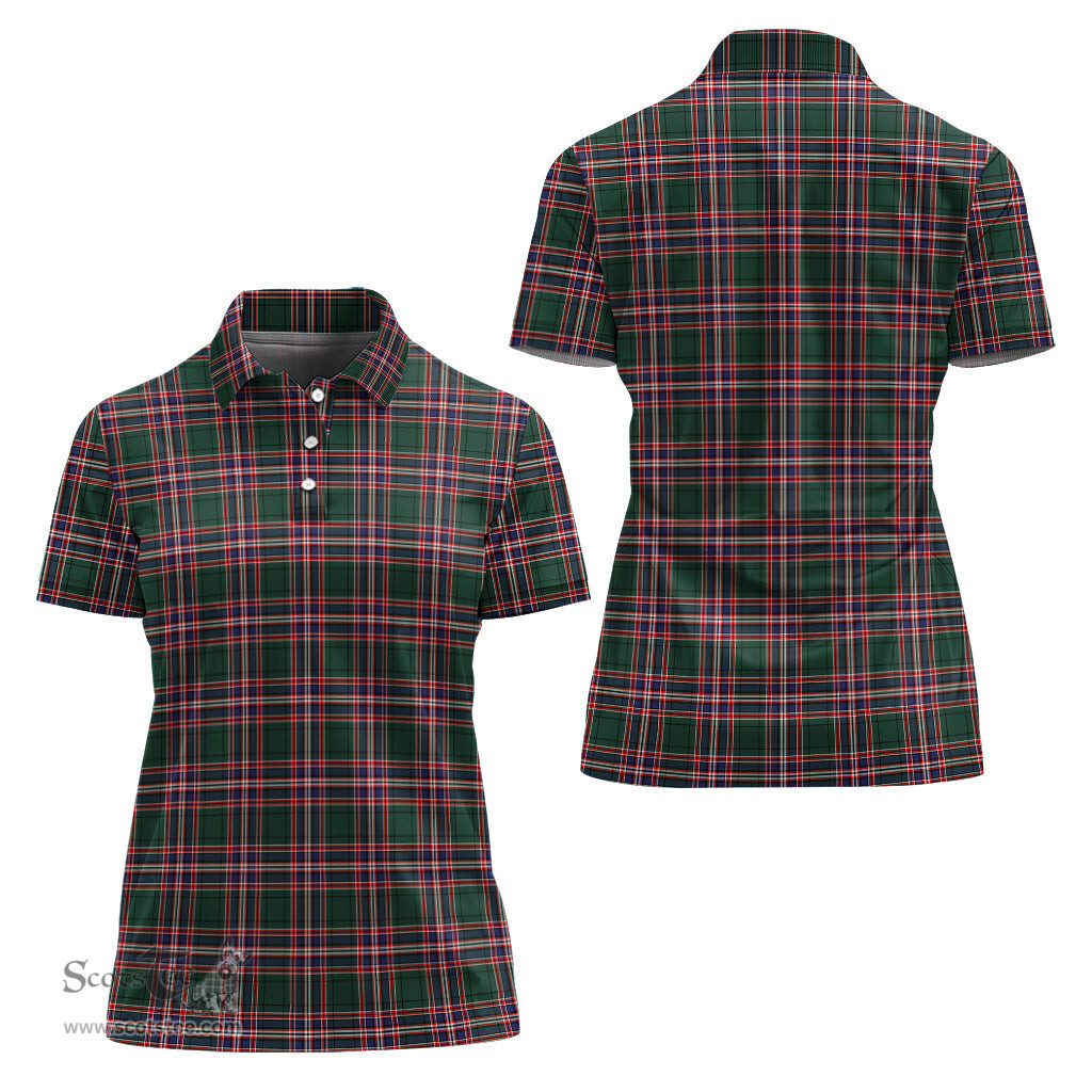 Scottish MacFarlane Hunting Modern Clan Tartan Polo Shirt For Women, Women's Scottish Polo Shirt Scottish Plaid Tartan Plaid - ScotsTee - scotstee.com