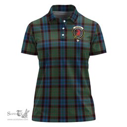 Scottish MacNicol Hunting Clan Tartan Polo Shirt with Family Crest For Women, Women's Scottish Polo Shirt Scottish Plaid Tartan Plaid - ScotsTee - scotstee.com
