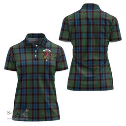 Scottish MacNicol Hunting Clan Tartan Polo Shirt with Family Crest For Women, Women's Scottish Polo Shirt Scottish Plaid Tartan Plaid - ScotsTee - scotstee.com