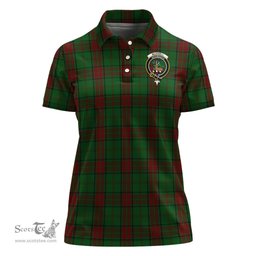 Scottish Maxwell Hunting Clan Tartan Polo Shirt with Family Crest For Women, Women's Scottish Polo Shirt Scottish Plaid Tartan Plaid - ScotsTee - scotstee.com
