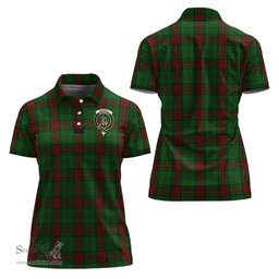 Scottish Maxwell Hunting Clan Tartan Polo Shirt with Family Crest For Women, Women's Scottish Polo Shirt Scottish Plaid Tartan Plaid - ScotsTee - scotstee.com