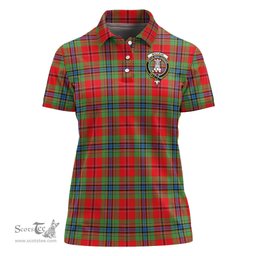 Scottish MacLean of Duart Modern Clan Tartan Polo Shirt with Family Crest For Women, Women's Scottish Polo Shirt Scottish Plaid Tartan Plaid - ScotsTee - scotstee.com