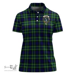 Scottish MacNeil of Colonsay Modern Clan Tartan Polo Shirt with Family Crest For Women, Women's Scottish Polo Shirt Scottish Plaid Tartan Plaid - ScotsTee - scotstee.com