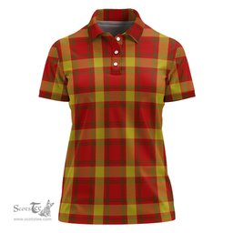 Scottish Maguire Modern Clan Tartan Polo Shirt For Women, Women's Scottish Polo Shirt Scottish Plaid Tartan Plaid - ScotsTee - scotstee.com