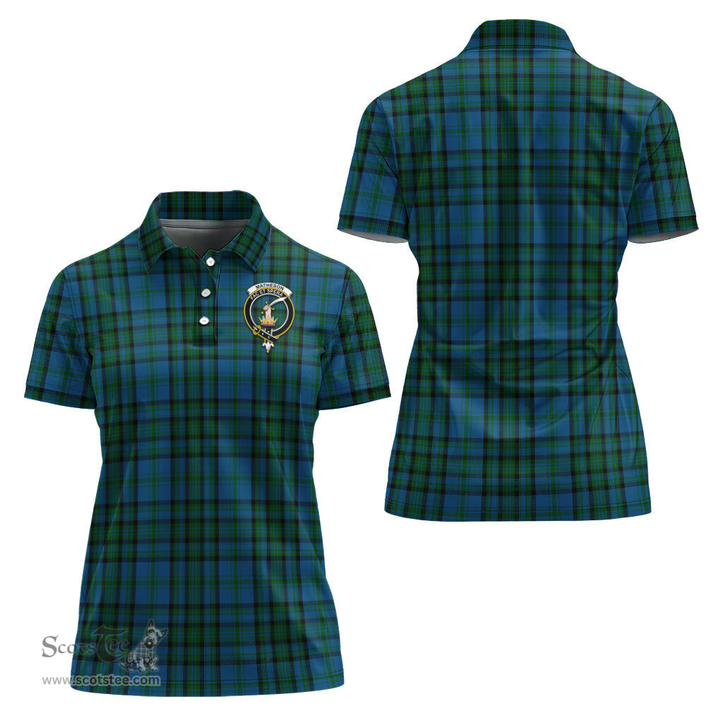 Scottish Matheson Hunting Clan Tartan Polo Shirt with Family Crest For Women, Women's Scottish Polo Shirt Scottish Plaid Tartan Plaid - ScotsTee - scotstee.com