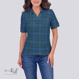 Scottish Matheson Hunting Ancient Clan Tartan Polo Shirt For Women, Women's Scottish Polo Shirt Scottish Plaid Tartan Plaid - ScotsTee - scotstee.com