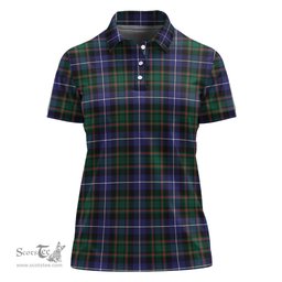 Scottish MacRae Hunting Modern Clan Tartan Polo Shirt For Women, Women's Scottish Polo Shirt Scottish Plaid Tartan Plaid - ScotsTee - scotstee.com