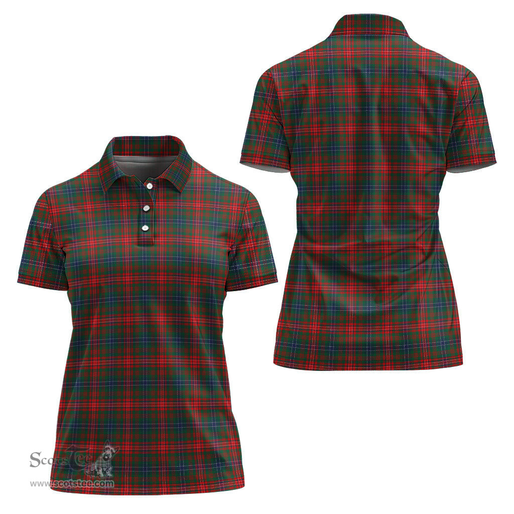 Scottish Wilson Modern Clan Tartan Polo Shirt For Women, Women's Scottish Polo Shirt Scottish Plaid Tartan Plaid - ScotsTee - scotstee.com