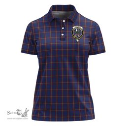 Scottish MacLaine of Lochbuie Clan Tartan Polo Shirt with Family Crest For Women, Women's Scottish Polo Shirt Scottish Plaid Tartan Plaid - ScotsTee - scotstee.com