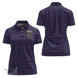 Scottish MacLaine of Lochbuie Clan Tartan Polo Shirt with Family Crest For Women, Women's Scottish Polo Shirt Scottish Plaid Tartan Plaid - ScotsTee - scotstee.com