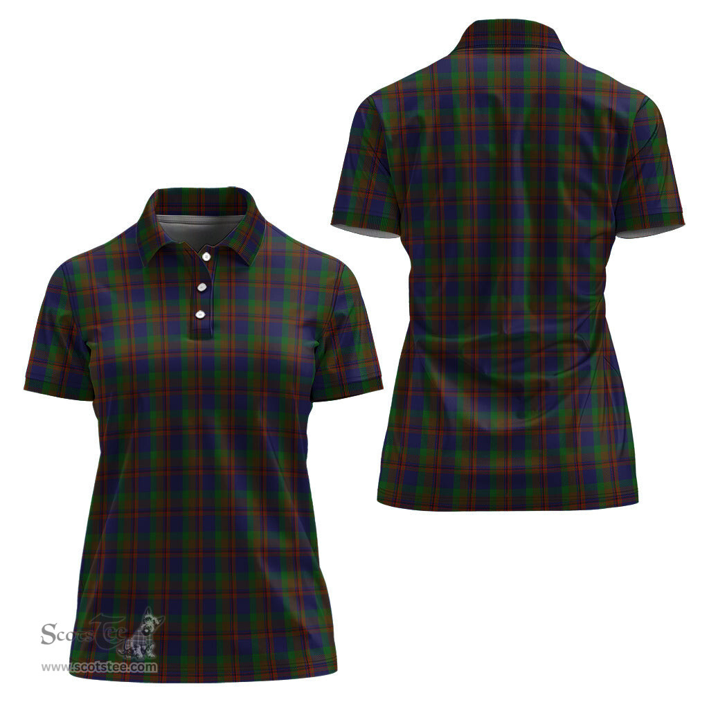 Scottish Mann Clan Tartan Polo Shirt For Women, Women's Scottish Polo Shirt Scottish Plaid Tartan Plaid - ScotsTee - scotstee.com